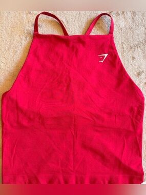 Gymshark Kids Bright Red One-Piece Tank with Logo